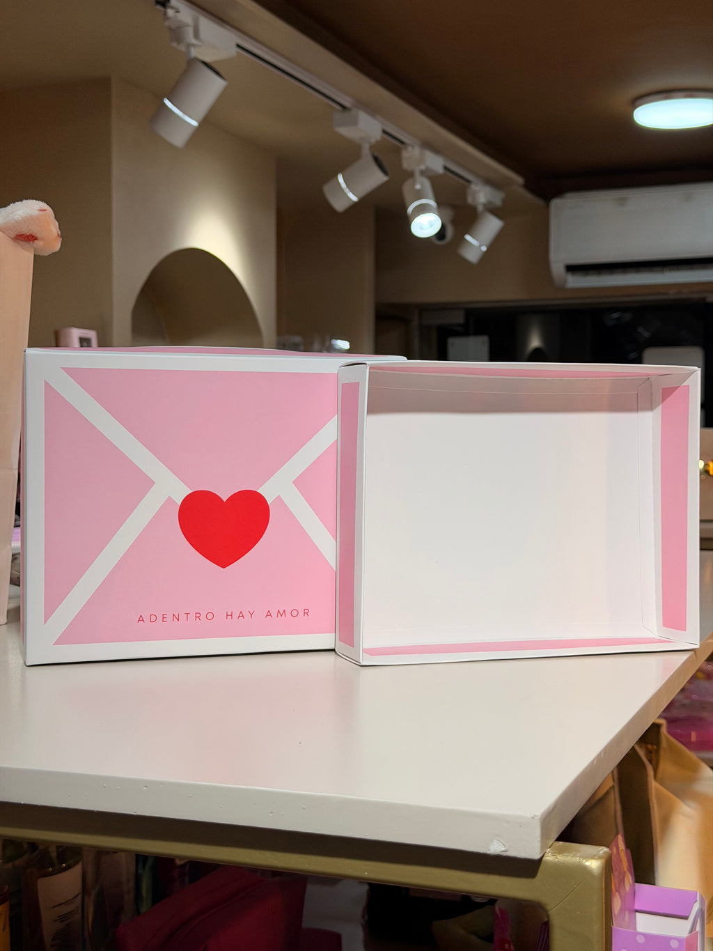 Caja de regalo rosada