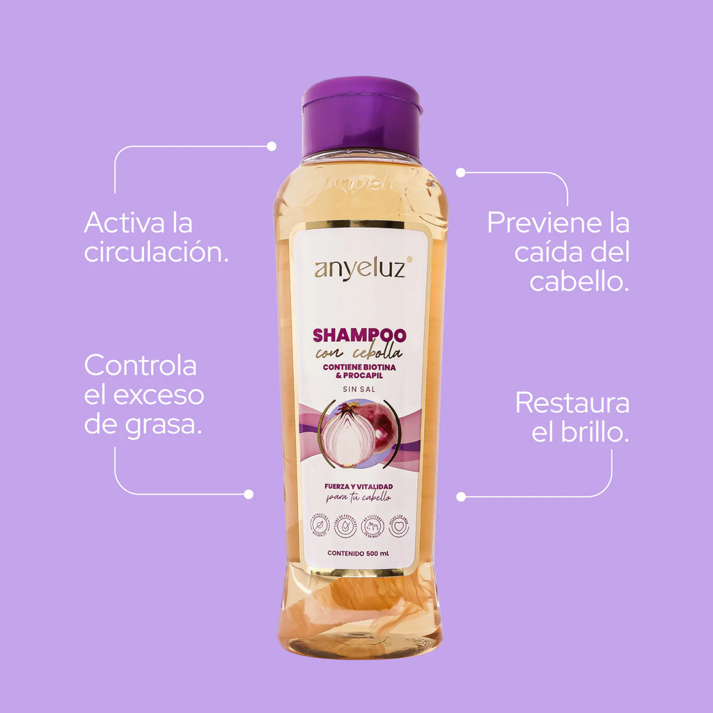 Shampoo Anyeluz de cebolla
